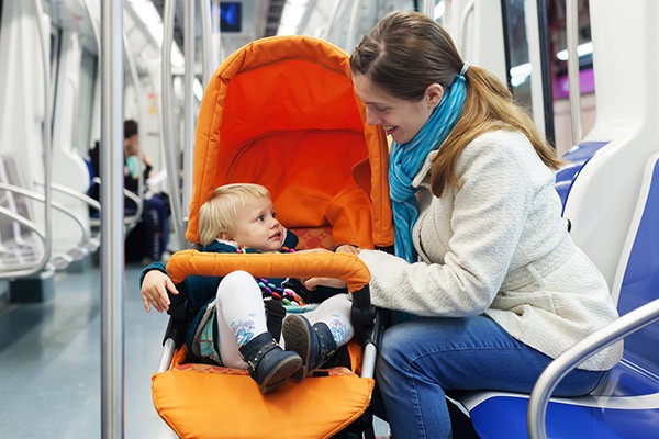 Consejos llevar bebé transporte público